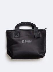 Torebka damska typu shopperka czarna oo574024 906. Czarne shopper Big Star, bez wzorów, z materiału, eleganckie, bez dodatków. W wyprzedaży za 129.99 zł.