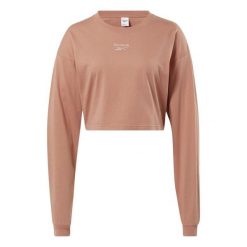 Bluza sportowa damska Reebok H49247. Brązowe bluzy Reebok, l, bez wzorów, z bawełny, bez kaptura. Za 126.00 zł.