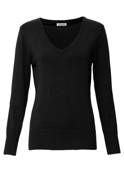 Sweter z cienkiej dzianiny. Zielone swetry bonprix, bez wzorów, z bawełny, bez ramiączek. Za 82.99 zł.