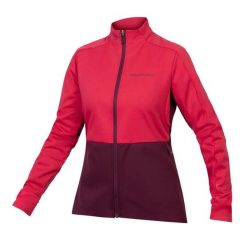 Damska bluza dresowa Endura Windchill II. Czerwone bluzy ENDURA, bez wzorów, z dresówki, bez kaptura, rowerowe. Za 535.50 zł.