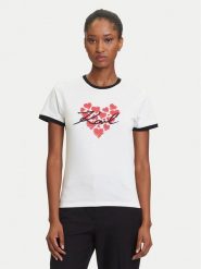 KARL LAGERFELD T-Shirt A3W17015 Écru Regular Fit. T-shirty KARL LAGERFELD, xs, bez wzorów, z bawełny, bez kołnierzyka, bez ramiączek. Za 429.99 zł.