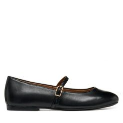 Baleriny Geox. Czarne baleriny Geox, bez wzorów, bez obcasa. Za 449.99 zł.