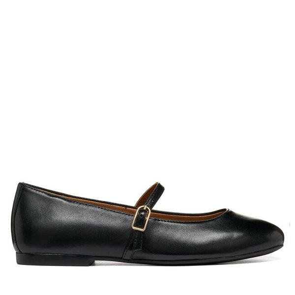 Baleriny Geox. Czarne baleriny Geox, bez wzorów, bez obcasa. Za 449.99 zł.