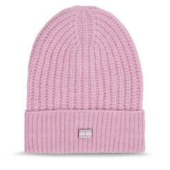 Czapka Tommy Jeans. Czerwone czapki Tommy Jeans, bez wzorów, z jeansu. Za 219.99 zł.