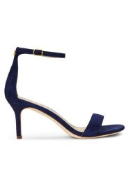 LAUREN RALPH LAUREN Sandały Allie 802959175002 Granatowy. Niebieskie sandały Lauren Ralph Lauren, bez wzorów, ze skóry, bez obcasa, na szpilce, bez zapięcia. Za 629.99 zł.