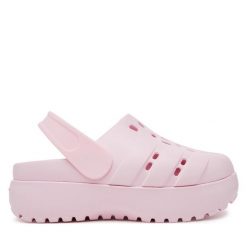 Sandały adidas. Czerwone sandały Adidas, bez wzorów, bez obcasa, na płaskiej podeszwie, bez zapięcia. Za 149.99 zł.
