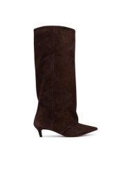 Steve Madden Kozaki Luca 11005118 Brązowy. Brązowe kozaki Steve Madden, ze skóry, bez obcasa, na płaskiej podeszwie, bez zapięcia. Za 1,159.00 zł.