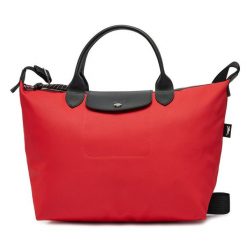 Torebka Longchamp. Czerwone shopper Longchamp, bez wzorów, bez dodatków. Za 1,639.00 zł.