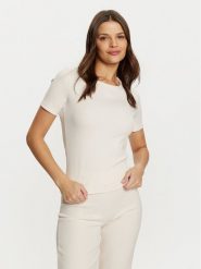 Guess T-Shirt V5RI04 KCLH0 Écru Regular Fit. T-shirty Guess, m, z aplikacjami, z syntetyku, bez kołnierzyka, bez ramiączek. Za 119.99 zł.