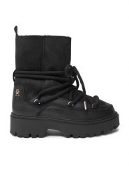 Tommy Hilfiger Śniegowce FW0FW08085 Czarny. Czarne trapery i śniegowce TOMMY HILFIGER, ze skóry. Za 949.99 zł.