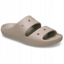 Klapki Dla Dorosłych Crocs Classic V2 Sandal. Czarne klapki Crocs, bez wzorów, z materiału, bez obcasa. Za 135.99 zł.