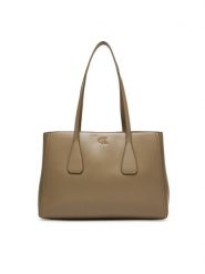 Calvin Klein Torebka Ck Medium Work Tote LV04F3442G Beżowy. Brązowe torebki klasyczne Calvin Klein, bez wzorów, ze skóry, bez dodatków. Za 649.99 zł.