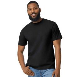 Bawełniana Lekka Koszulka Unisex Dla Dorosłych. Białe bluzki GILDAN, xl, bez wzorów, z bawełny, sportowe, bez kołnierzyka, bez ramiączek. Za 41.99 zł.