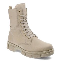 Beżowe Botki Rieker Damskie Stylowe Obuwie. Brązowe botki Rieker, na jesień, bez wzorów, z syntetyku, bez obcasa, na obcasie, bez zapięcia. Za 339.00 zł.