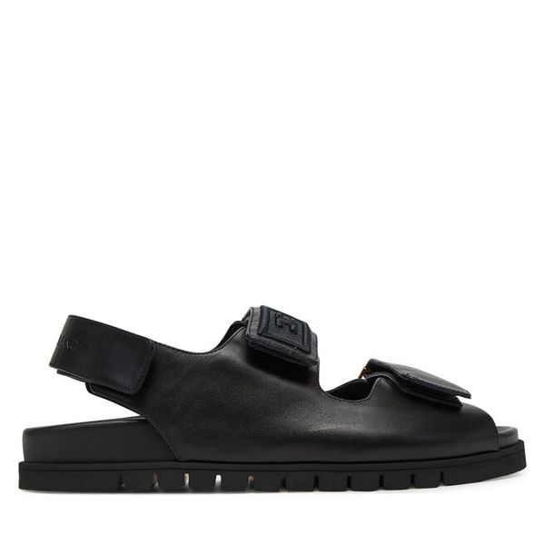 Sandały Elisabetta Franchi. Czarne sandały Elisabetta Franchi, bez wzorów, bez obcasa, na płaskiej podeszwie, bez zapięcia. Za 1,749.00 zł.