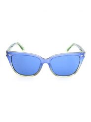 Swarovski Damskie okulary przeciwsłoneczne w kolorze niebieskim rozmiar: 55. Niebieskie okulary przeciwsłoneczne SWAROVSKI, bez wzorów, z tworzywa sztucznego. Za 206.45 zł.