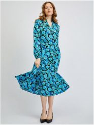 Orsay Sukienka w kolorze niebiesko-czarnym rozmiar: 38. Czarne sukienki Orsay, na co dzień, bez wzorów, z wiskozy, bez kołnierzyka, bez ramiączek, maxi, proste. Za 100.99 zł.