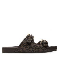 Klapki MICHAEL Michael Kors. Brązowe klapki MICHAEL Michael Kors, bez wzorów, bez obcasa. Za 669.99 zł.