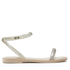 Sandały Melissa. Brązowe sandały Melissa, bez wzorów, bez obcasa, na płaskiej podeszwie, bez zapięcia. Za 249.99 zł.