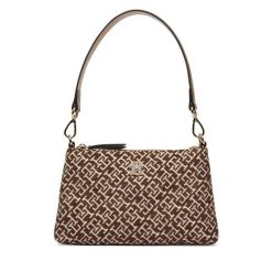 Torebka Tommy Hilfiger. Brązowe torebki klasyczne TOMMY HILFIGER, bez wzorów, bez dodatków. Za 489.99 zł.