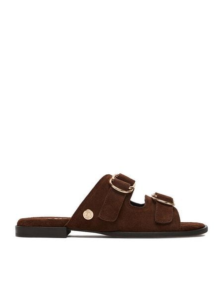 U.S. Polo Assn. Klapki EO-KATYA001W/6S1 Brązowy. Brązowe klapki U.S. Polo Assn., bez wzorów, ze skóry, bez obcasa. Za 242.99 zł.