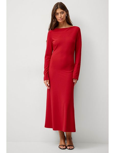 Ellos Sukienka "Belle" w kolorze czerwonym rozmiar: 36. Czerwone sukienki ellos, na co dzień, bez wzorów, bez kołnierzyka, bez ramiączek, maxi, proste. Za 95.92 zł.