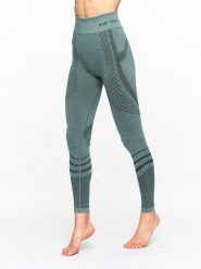 KARI TRAA Wełniane legginsy funkcyjne "Oline" w kolorze zielonym rozmiar: M/M. Zielone legginsy Kari Traa, m, bez wzorów, z materiału, z podwyższonym stanem, outdoorowe. Za 145.26 zł.
