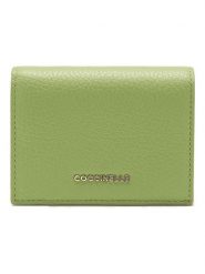 COCCINELLE Skórzany portfel w kolorze zielonym - 11 x 9 cm rozmiar: onesize. Zielone portfele Coccinelle, bez wzorów, z materiału. Za 346.99 zł.