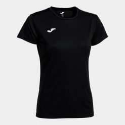 Koszulka do biegania damska Joma Combi z krótkim rękawem. Czarne bluzki Joma, l, bez wzorów, sportowe, bez kołnierzyka, bez ramiączek. Za 59.99 zł.