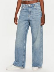 Hugo Jeansy Galeva 50519915 Niebieski Wide Leg. Niebieskie jeansy Hugo, bez wzorów. Za 699.99 zł.