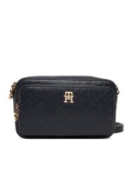 Tommy Hilfiger Torebka Th Icon Camera Bag Mono AW0AW18121 Granatowy. Niebieskie torebki klasyczne TOMMY HILFIGER, bez wzorów, ze skóry, bez dodatków. Za 569.99 zł.