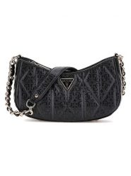 Guess Torebka w kolorze czarnym - 24 x 16 x 8 cm rozmiar: onesize. Czarne torby na ramię Guess, z aplikacjami, z materiału, na ramię, pikowane, bez dodatków. Za 382.99 zł.