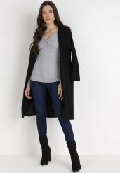Jasnoszary Sweter Ampippe. Szare swetry Born2be, bez wzorów, z dzianiny, bez ramiączek. Za 39.99 zł.
