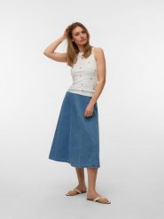 Vero Moda Top w kolorze białym rozmiar: XS. Białe topy Vero Moda, xs, bez wzorów, bez kołnierzyka, bez ramiączek. Za 41.49 zł.
