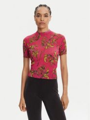 Versace Jeans Couture Sweter 78HAFM07 Różowy Slim Fit. Czerwone swetry Versace Jeans Couture, xl, bez wzorów, z jeansu, bez ramiączek. Za 879.99 zł.