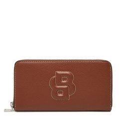 Duży Portfel Damski BOSS. Brązowe portfele Boss, bez wzorów. Za 499.99 zł.