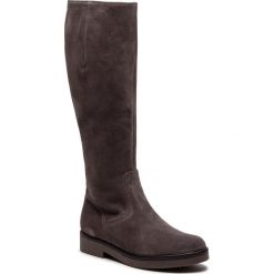 Oficerki GABOR - 91.609.12 Wallaby. Szare kozaki Gabor, z materiału, przed kolano, bez obcasa, na obcasie, bez zapięcia. W wyprzedaży za 469.00 zł.