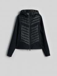 4F Kurtka narciarska hybrydowa z puchem naturalnym damska - czarna XL. Czarne kurtki narciarskie 4f, xl, bez wzorów, z puchu, bez kaptura, narciarskie. Za 499.99 zł.