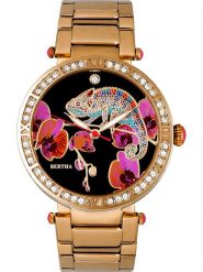 Bertha Zegarek kwarcowy "Camilla" w kolorze złoto-czarnym rozmiar: onesize. Czarne, analogowe zegarki Bertha, ze stali. Za 260.99 zł.