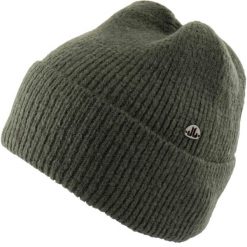 Damski zimowy kapelusz z wełny - Nowoczesny design. Brązowe kapelusze SENZA MARCA, bez wzorów, z elastanu. Za 79.99 zł.