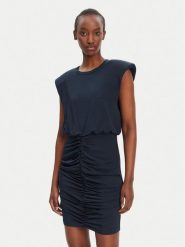 ROTATE Sukienka koktajlowa 1137042318 Granatowy Slim Fit. Niebieskie sukienki ROTATE, bez wzorów, z wiskozy, wizytowe, bez kołnierzyka, bez ramiączek. Za 539.99 zł.