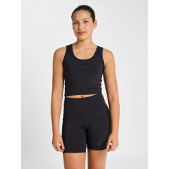Damski tank top Hummel Hiit Intensity. Czarne topy Hummel, bez wzorów, bez kołnierzyka, bez ramiączek. Za 207.50 zł.