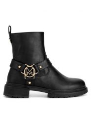 MEXX Botki MI001712243W Czarny. Czarne botki Mexx, bez wzorów, ze skóry, bez obcasa, na płaskiej podeszwie, bez zapięcia. Za 329.99 zł.