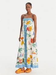 Seafolly Sukienka letnia Viva Vacation 55673-DR Błękitny Regular Fit. Niebieskie sukienki Seafolly, na lato, l, bez wzorów, z wiskozy, bez kołnierzyka, bez ramiączek. Za 769.99 zł.