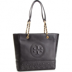 Torebka TORY BURCH - 52983 Black 001. Czarne shopper Tory Burch, bez wzorów, ze skóry, duże, bez dodatków. W wyprzedaży za 1,239.00 zł.