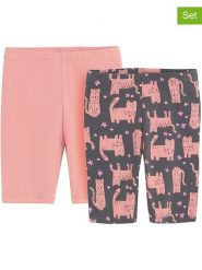 COOL CLUB Legginsy (2 pary) w kolorze antracytowo-jasnoróżowym rozmiar: 128. Czarne szorty COOL CLUB, bez wzorów. Za 43.95 zł.