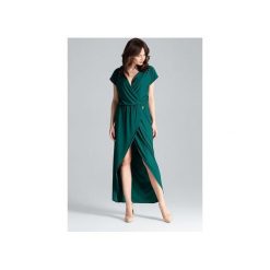 Sukienka L033 Zielony. Zielone sukienki Lenitif, l, bez wzorów, bez kołnierzyka, bez ramiączek, maxi. Za 209.00 zł.