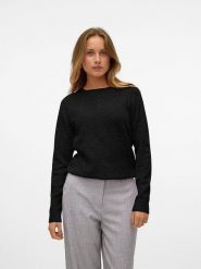 Vero Moda Sweter w kolorze czarnym rozmiar: XXL. Czarne swetry Vero Moda, xxl, bez wzorów, ze splotem, bez ramiączek. Za 70.45 zł.