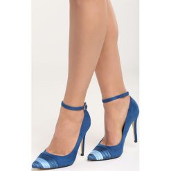 Niebieskie Szpilki Steal It. Niebieskie szpilki Born2be, bez wzorów, z satyny, ze szpiczastym noskiem, bez obcasa, na szpilce, bez zapięcia. Za 39.99 zł.