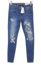 American Eagle Outfitters Jegginsy damskie W26 Next Level Stretch. Niebieskie jeansy Erima, bez wzorów. Za 284.99 zł.